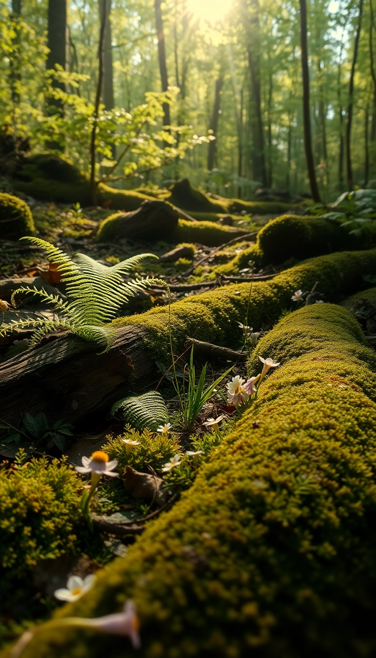 HD iPhone Spring Forest Floor Luxury Wallpaper